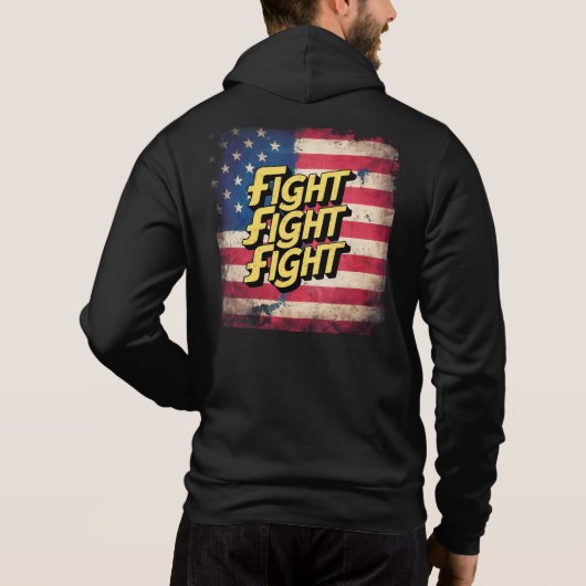 Fight Fight Fight - Wahl Donal Trump Hoodie (Rückseite)