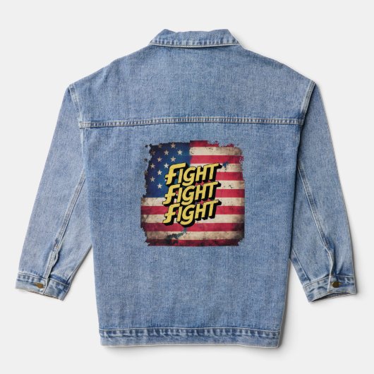 Fight Fight Fight - Wahl Donal Trump Jeansjacke (Rückseite)