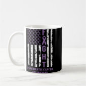 Fight Flag Purple Ribbon Suprt Pancreatic Cancer Kaffeetasse (Links)