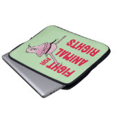 Fight for Animal Rights Laptopschutzhülle (Vorne Knopf)
