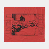 FIght for Liberty! Lady Liberty with Sword - Black Fleecedecke (Vorderseite (Horizontal))