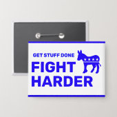 Fight Harder™-Taste (passen Sie es an!) Button (Vorderseite/Rückseite)