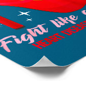 Fight Like A Boss Heart Health Heart Disease Aware Poster (Ecke)