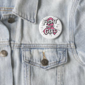Fight Like a Girl | Breast Cancer Awareness Design Button (Beispiel)