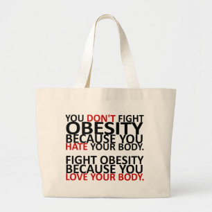 Fight Obesity Jumbo Stoffbeutel