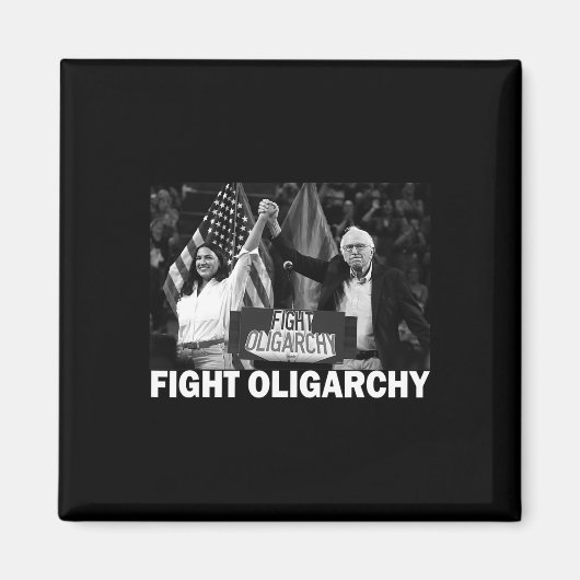 Fight Oligarchy Bernie Sanders And Aoc Freedom Us Magnet (Vorne)