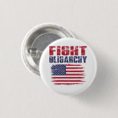 Fight Oligarchy Protest Button (Vorne & Hinten)