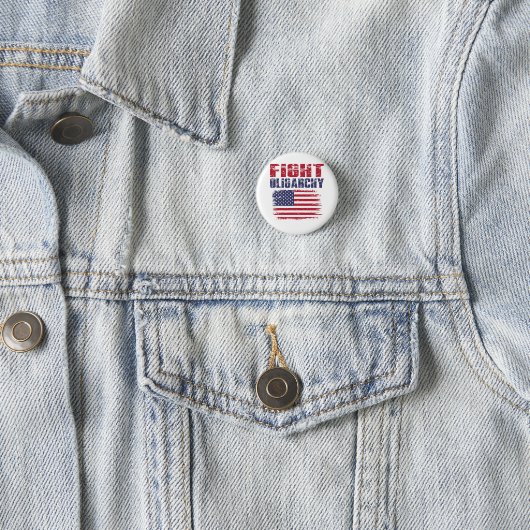 Fight Oligarchy Protest Button (Beispiel)