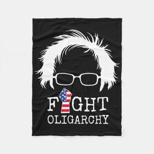 Fight Oligarchy Sanders And Aoc Freedom Us Anti Tr Fleecedecke (Vorderseite)