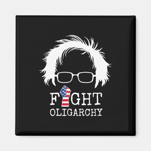Fight Oligarchy Sanders And Aoc Freedom Us Anti Tr Magnet (Vorne)