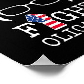 Fight Oligarchy Sanders And Aoc Freedom Us Anti Tr Poster (Ecke)