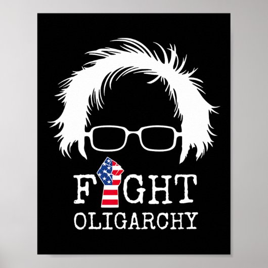 Fight Oligarchy Sanders And Aoc Freedom Us Anti Tr Poster (Vorne)