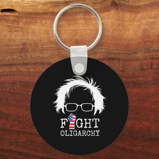Fight Oligarchy Sanders And Aoc Freedom Us Anti Tr Schlüsselanhänger (Vorderseite)