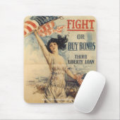 "Fight or Buy Bonds" World Poster Mousepad (Mit Mouse)