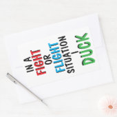 Fight or Flight Funny Survival Humor Mug Rechteckiger Aufkleber (Umschlag)