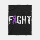 Fight Pancreatic Cancer Military Style Awareness  Fleecedecke (Vorderseite)