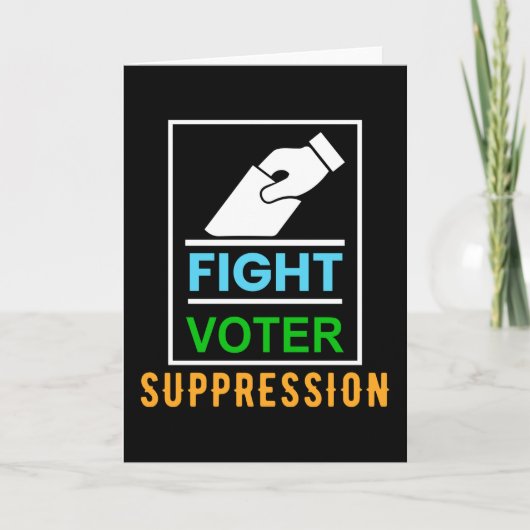 Fight Voter Suppression - Election Design Karte (Vorderseite)