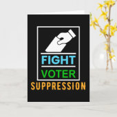 Fight Voter Suppression - Election Design Karte (Gelbe Blume)