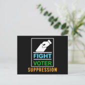 Fight Voter Suppression - Election Design Postkarte (Stehend Vorderseite)