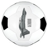 Fighter aircraft cartoon illustration fußball (Gedreht)