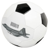 Fighter aircraft cartoon illustration fußball (Dreiviertel)
