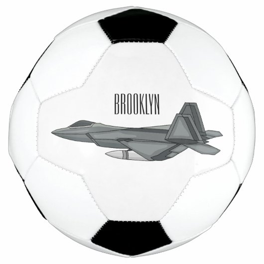 Fighter aircraft cartoon illustration fußball (Vorderseite)
