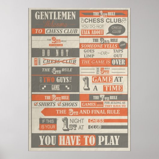 Fighter Club x Schach Club Poster (Vorne)