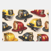 Fighter helmet pattern fire station wrapping geschenkpapier set (Vorderseite 2)