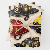 Fighter helmet pattern fire station wrapping geschenkpapier set (Beispiel)