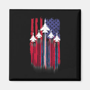 Fighter Jet Airplane American Flag Patriotic 4th O Magnet