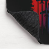 Fighter Jet Airplane American Flag Patriotic 4th O Mousepad (Ecke)