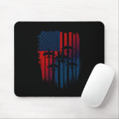 Fighter Jet Airplane American Flag Patriotic 4th O Mousepad (Mit Mouse)