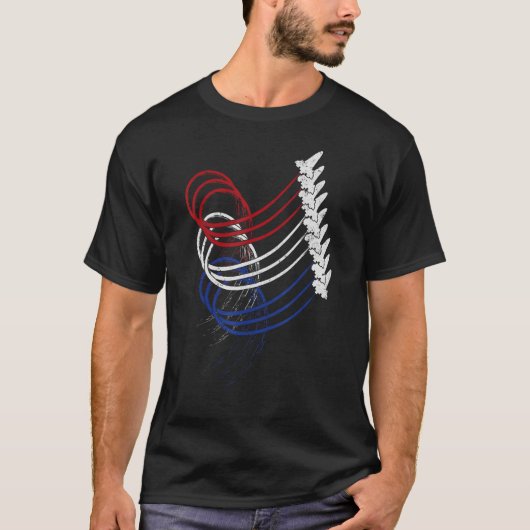 Fighter Jet Airplane American USA Patriotic 4th Of T-Shirt (Vorderseite)