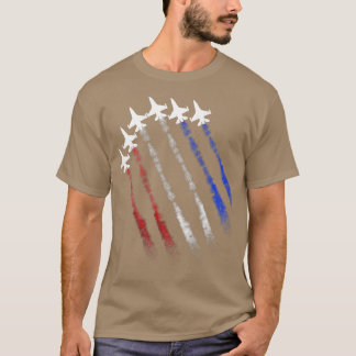 Fighter Jet American Flag Patriot 4. Juli Art T-Shirt