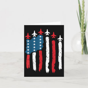 Fighter Jet Flugzeug USA Flag 4. Juli Patrioti Karte