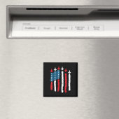 Fighter Jet Flugzeug USA Flag 4. Juli Patrioti Magnet (In Situ (Geschirrspüler))