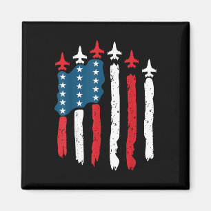 Fighter Jet Flugzeug USA Flag 4. Juli Patrioti Magnet