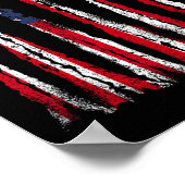 Fighter Jet Flugzeug USA Flag 4. Juli Patrioti Poster (Ecke)