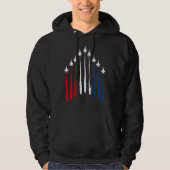 Fighter Jet USA Flag Airplane F 18 4th Of July Hoodie (Vorderseite)
