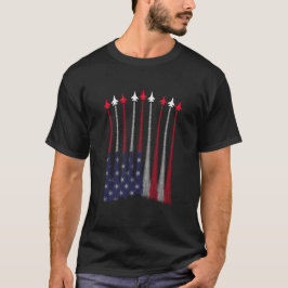 Fighter JetAirplane USA Flag 4. Juli Patriotic T-Shirt