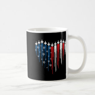 Fighter Jets Airplane American Flag Herz 4. J Kaffeetasse