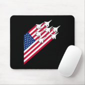 Fighter Jets US Flag 4. Juli Fighter Jet Flag Mousepad (Mit Mouse)