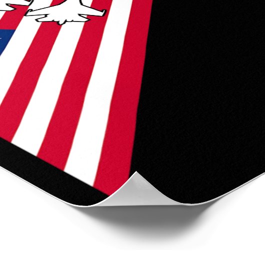 Fighter Jets US Flag 4. Juli Fighter Jet Flag Poster (Ecke)