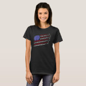 Fighter jets with USA american flag 4th of July ce T-Shirt (Vorne ganz)