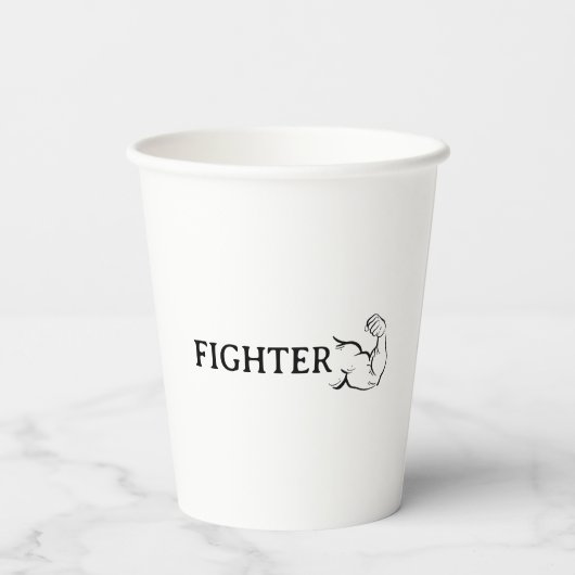 Fighter mug pappbecher (Rückseite)