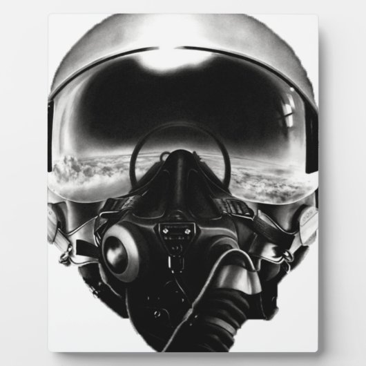 Fighter Pilot Helmet Fotoplatte (Vorderseite)
