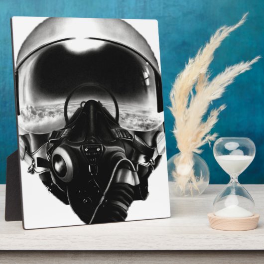 Fighter Pilot Helmet Fotoplatte (Seite)
