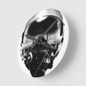 Fighter Pilot Helmet Runde Wanduhr (Winkel)