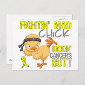 Fightin Chick Sarcoma Postkarte (Vorne/Hinten)