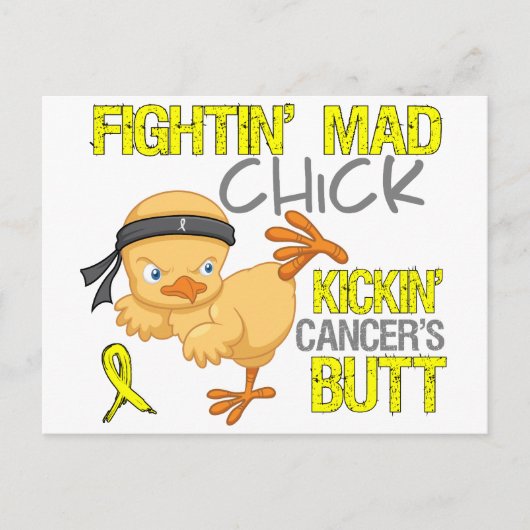 Fightin Chick Sarcoma Postkarte (Vorderseite)